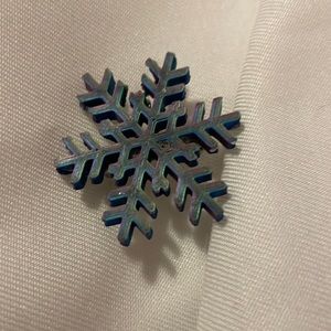 3/15 Handmade 3D Printed Snowflake Brooch Handmade Jewelry Seasonal Brooch
